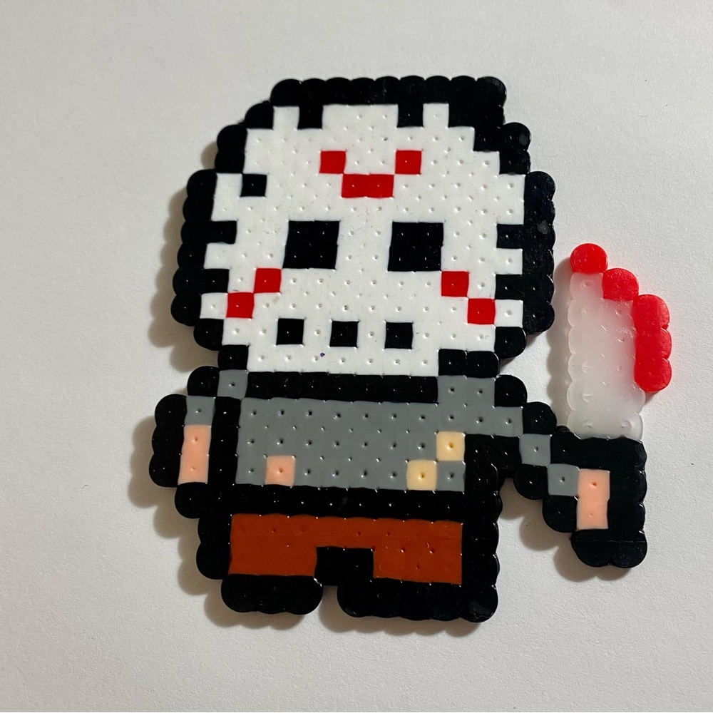 Jason Voorhees Perler Beads key chain